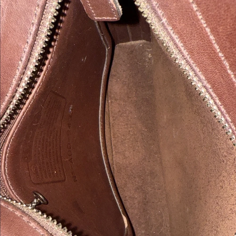 Vintage Coach Dark Brown Leatherwear Messenger/Crossbody Bag-AOD-9433